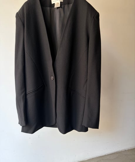 “Jones New York” wool no collar tailored jacket