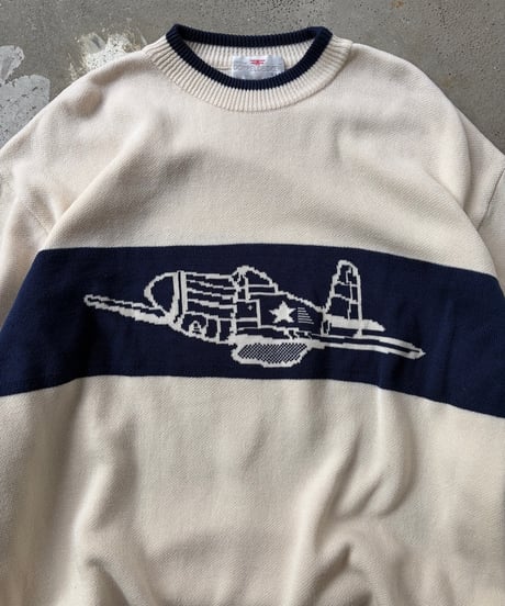 “Doppeldecker” airplane cotton knit