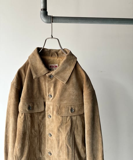 “Gap Blue Jeans” suede trucker jacket