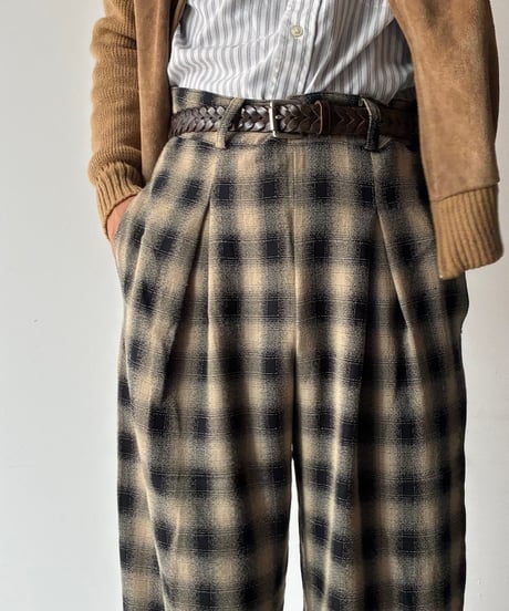 “dynamite” Polyester Rayon Plaid Slacks