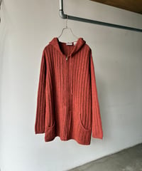 “Fashion Bug” nep knit zip parka