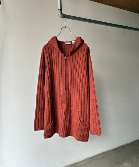 “Fashion Bug” nep knit zip parka