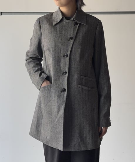 Herringbone pattern middle dress jacket