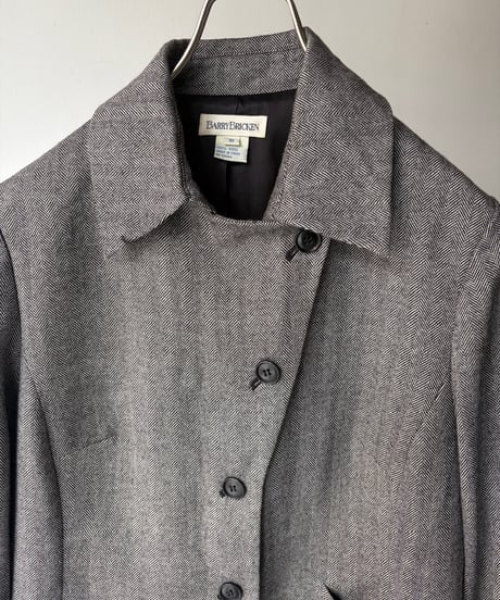 Herringbone pattern middle dress jacket
