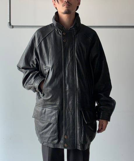 “NAUTICA” sheep leather half coat