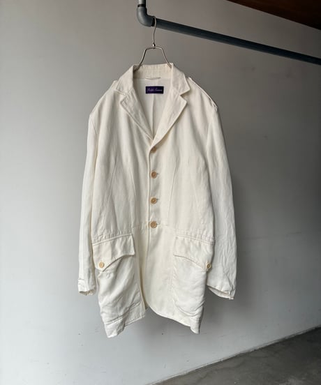 “Ralph Lauren Purple Label” White Linen Jacket