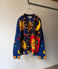 Märchen pattern cotton cardigan