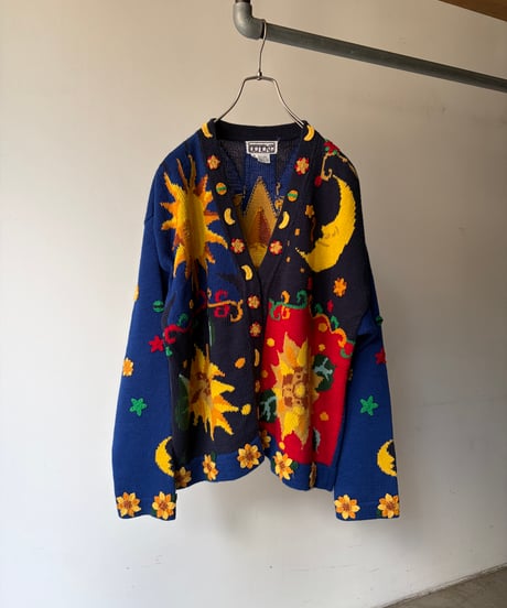 Märchen pattern cotton cardigan