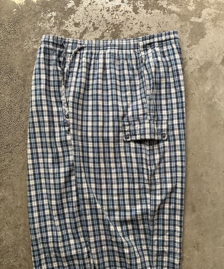 Flannel check pajama pants -cargo type-