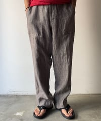 Linen Shimohuri Grey Easy Slacks