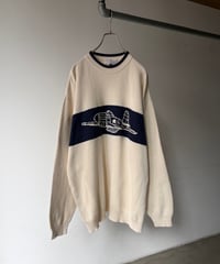 “Doppeldecker” airplane cotton knit