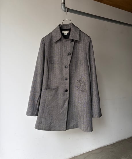 Herringbone pattern middle dress jacket