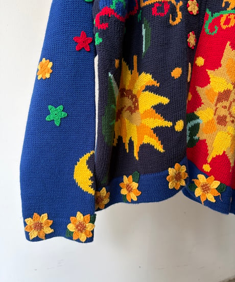 Märchen pattern cotton cardigan