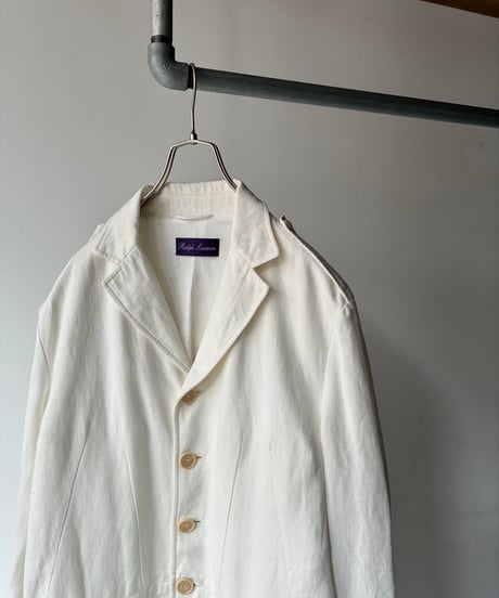 “Ralph Lauren Purple Label” White Linen Jacket