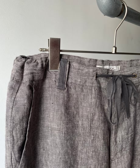 Linen Shimohuri Grey Easy Slacks