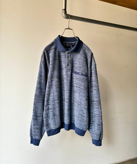“John Blair” pile fabric polo shirt