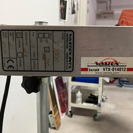 スポット乾燥機 VASTEX F-1000 単相200V【中古機材／現地引取限定】