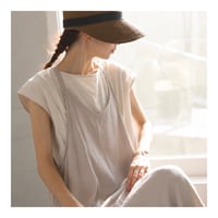 ふっくら厚み2倍のとろみダブルガーゼの 美シルエットAラインエプロンドレス／ダブルガーゼエプロンワンピース