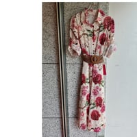 【S〜Lサイズ】花柄レースワンピース