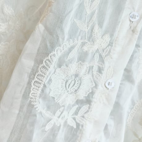【S〜4Lサイズ】イタリアインポートエンブロイダリーシャツ