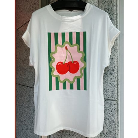 【XS〜Mサイズ】イタリアインポートTシャツ　チェリー