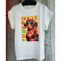 【XS〜Mサイズ】イタリアインポートTシャツ　サングラス犬イエロー