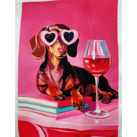 【XS〜Mサイズ】イタリアインポートTシャツ　サングラス犬ピンク