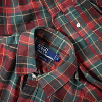 USED "POLO RALFH LAUREN" PLAID L/S SHIRT