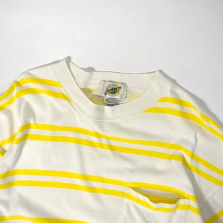 USED 90-00'S "FIELD GEAR" BORDER T-SHIRT