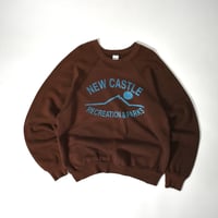 USED "NEW CASTLE RECREATION & PARKS" RAGLAN CREW SWEAT