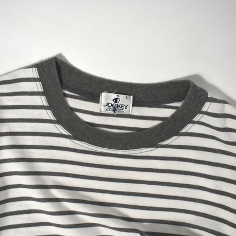 USED 90'S "JOCKEY" BORDER T-SHIRT