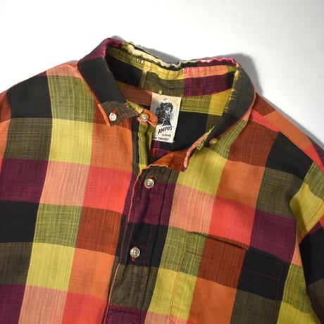 VINTAGE 60'S "CAMPUS" HALF BUTTON L/S SHIRT