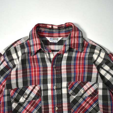 USED 80'S "FIVE BROTHER" FLANNEL SHIRT