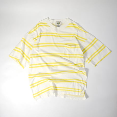 USED 90-00'S "FIELD GEAR" BORDER T-SHIRT