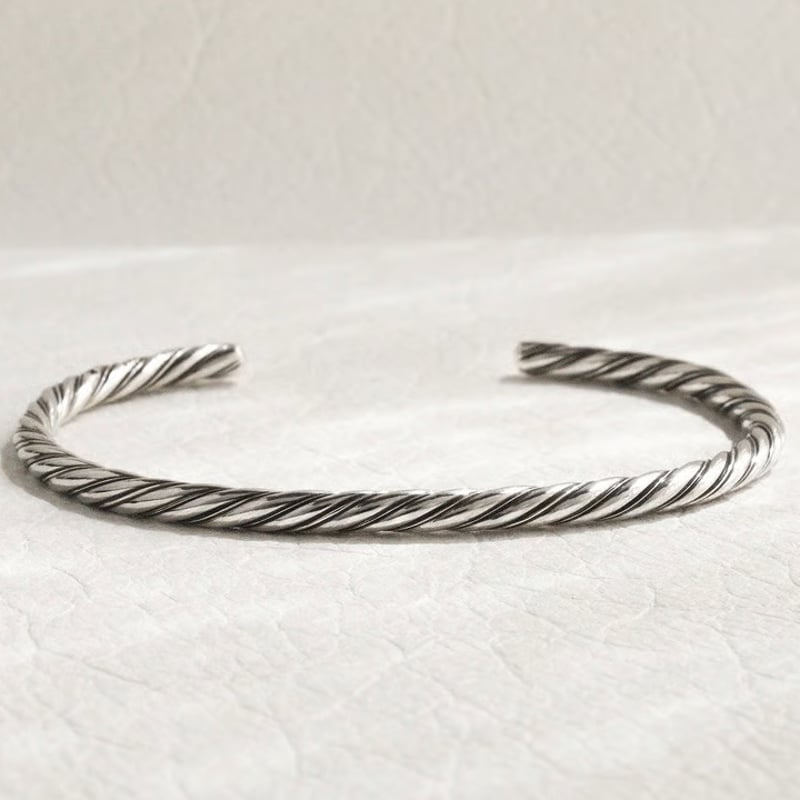 PARALLELXSTUDIO DRAPE LEATHER CUFF バングル DRAPE CUFF BLACK