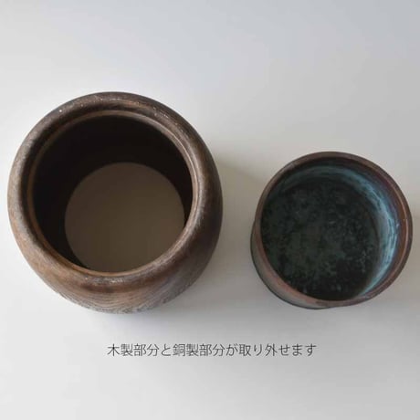 古道具部　桐くりぬき火鉢 鉢カバー