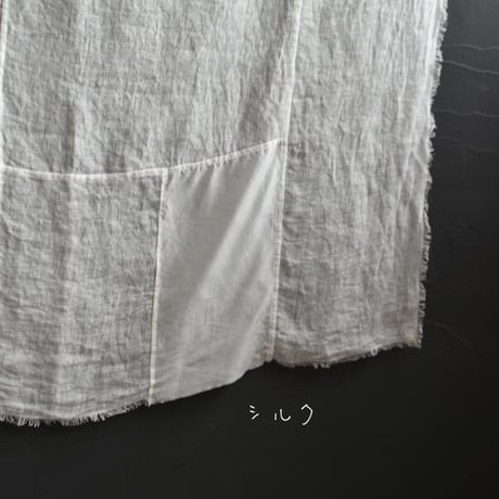 糸so. 　リネン・シルク継布クロス　白　①　送料無料