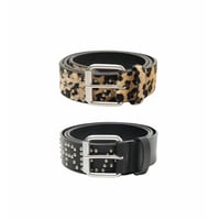 DREAM TEAM / Dreamteam Starlight Studs Leather Belt(2colors)