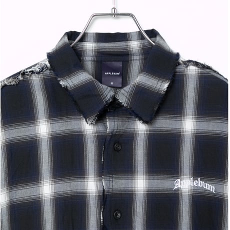 APPLEBUM / CUT OFF OMBRE CHECK SHIRT