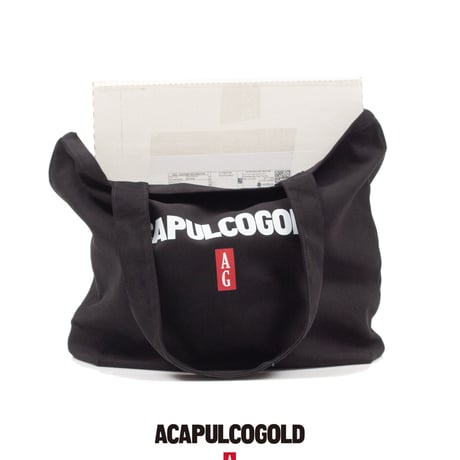 ACAPULCO GOLD / BLACK LABEL LOGO CANVAS TOTE BAG