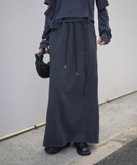 ポシェットベルトスウェットロングスカート