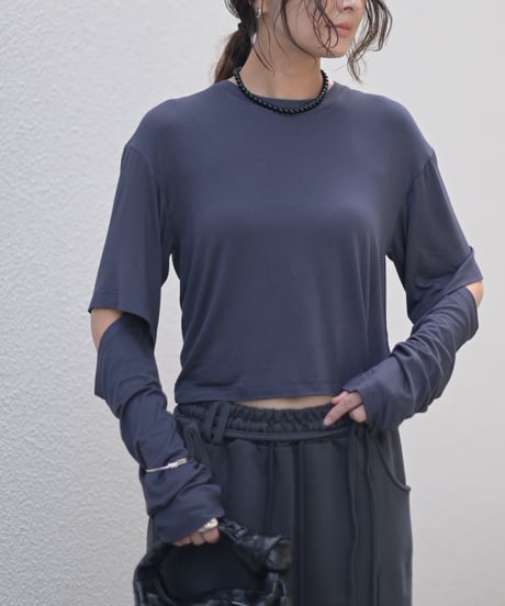 レイヤードアームウォーマーTシャツ
