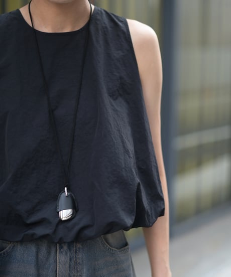 Eco Leather metal necklace