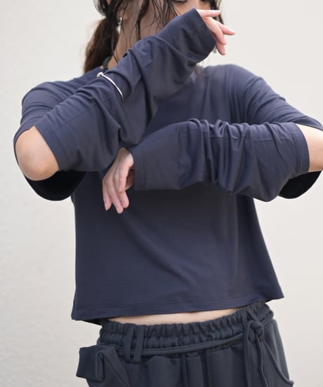 レイヤードアームウォーマーTシャツ