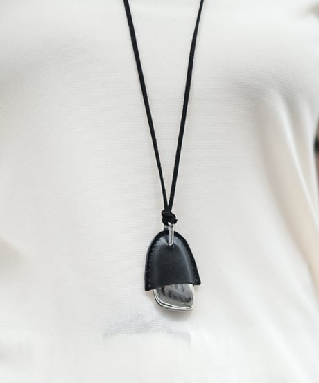 Eco Leather metal necklace