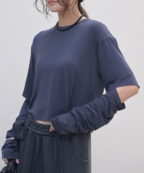 レイヤードアームウォーマーTシャツ