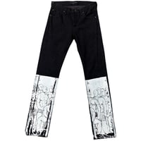 【used】Overprinted denim pants