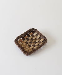 定番 ミニトレイ 胡桃樹皮 平織り 小物入れ (オズのかごバッグ)