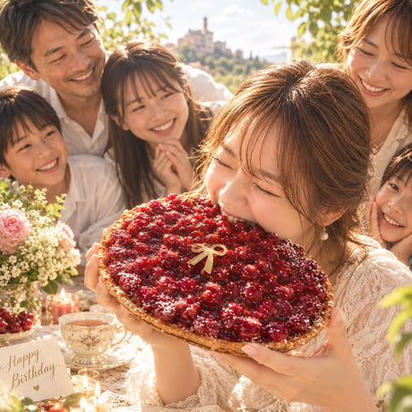 【20cm】チェリーパイ♪薄焼きタイプ🍒（欧州産サワーチェリー使用）冷凍配送
