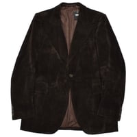 1970s German Vintage Brown Velvet Tailored Jacket